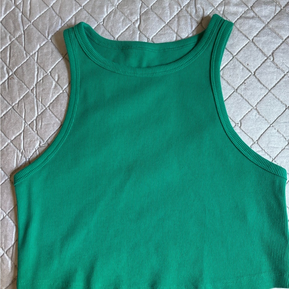 Wild Fable Teal Ribbed Top Lg